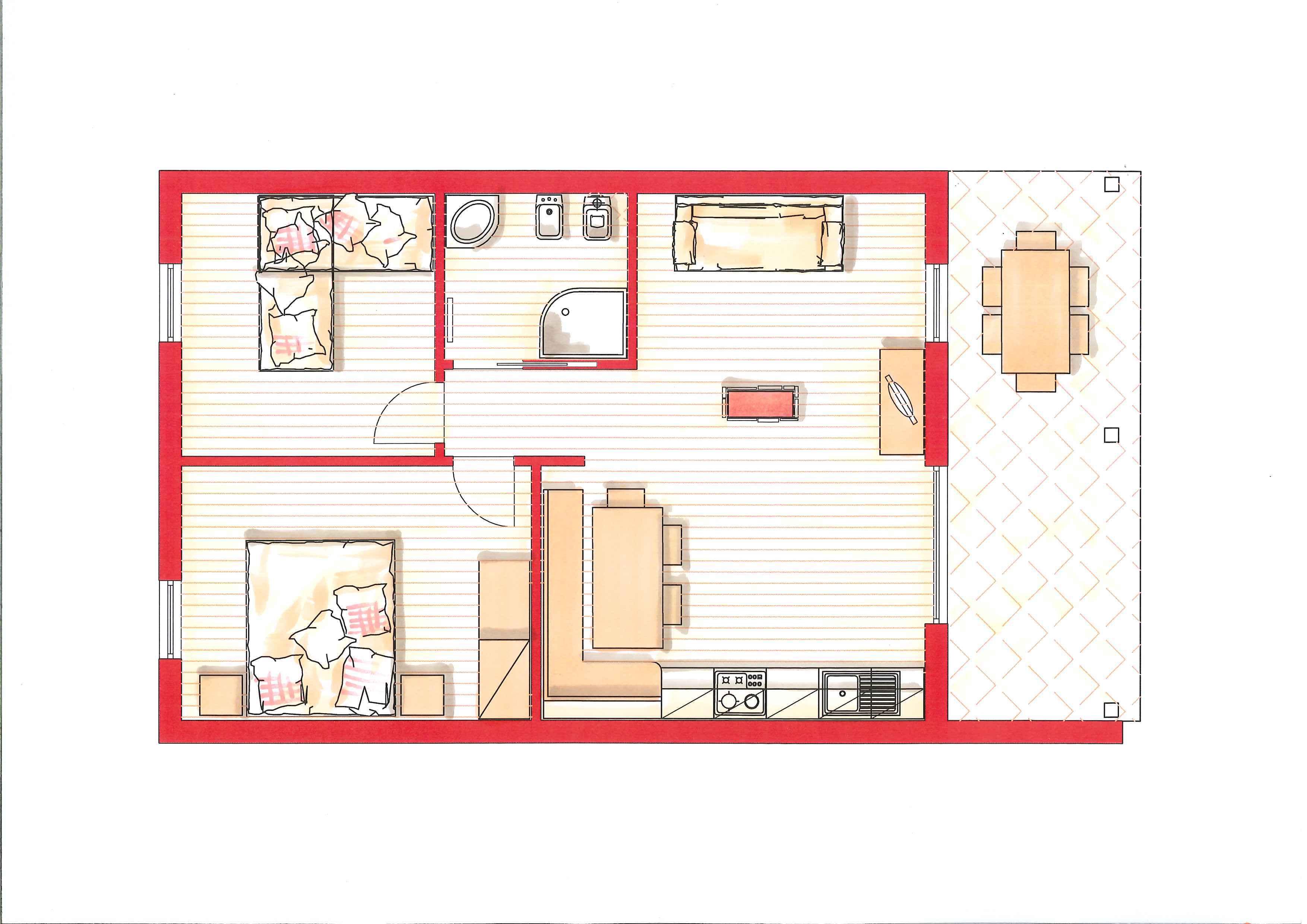 <b>Schema appartamento - Elettra Family Comfort</b>